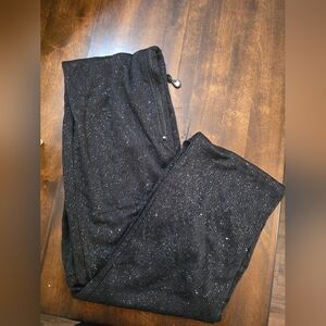 Black Sparkle Infinity Scarf With Pocket